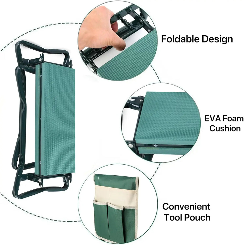 Garden Kneeler and Seat, Upgraded Folding Garden Kneeler and Seat, Upgraded Folding Garden Bench Portable with Foam EVA Kneeling