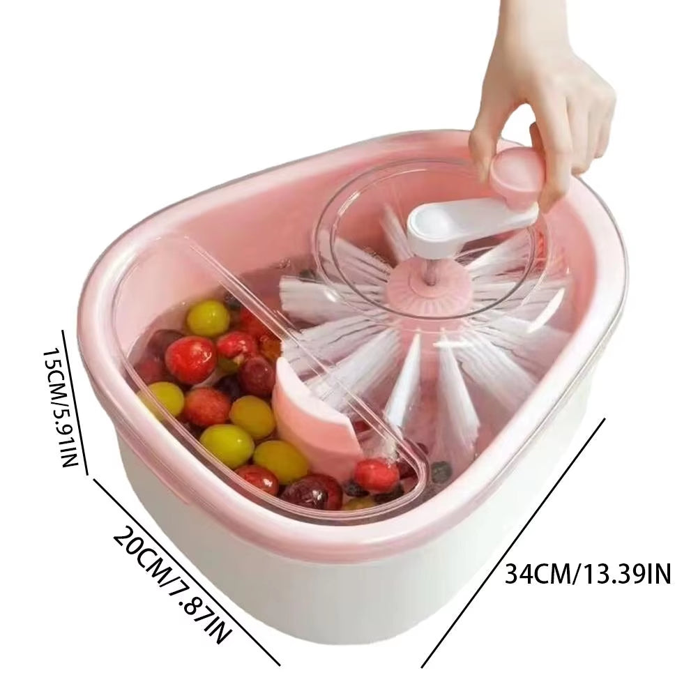 Fruit Washer and Spinner with Brush